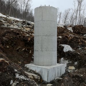 Soil foundation in concrete