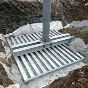Soil foundation in steel